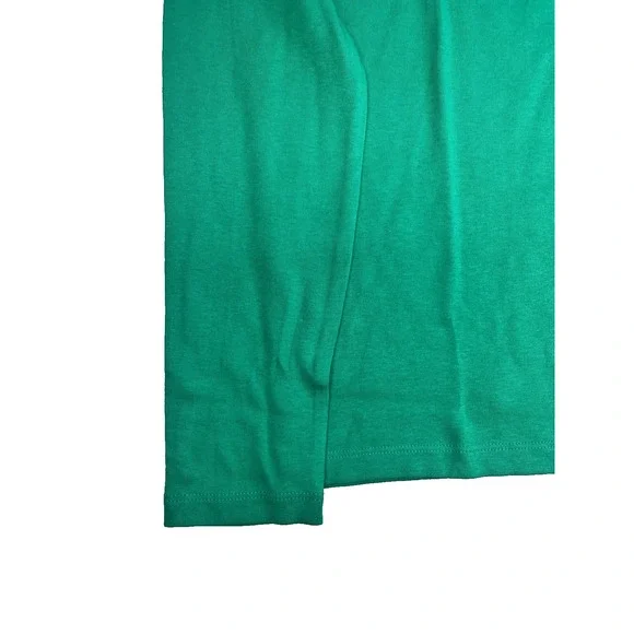 J Crew Long Sleeve Everyday Tee Womens Large Vibrant Jade T Shirt Basic Stretch - Picture 4 of 8